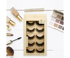 SunnyHouse 1 Box False Eyelashes Skin-friendly Anti-fade Faux Mink Hair Natural Wispy Fluffy Long Artificial Lashes for Women - 2