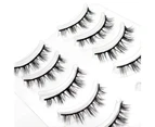 SunnyHouse 5Pairs False Eyelashes Natural Soft Fiber Cross Makeup Extensions Eye Lashes for Ladies - 5pairs