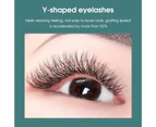 SunnyHouse False Eyelashes Natural Dense 3D Effect YY Type Fiber Beauty Synthetic Extension Eyelashes for Women - C,8 mm