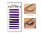 SunnyHouse False Eyelashes Charming Curly Waterproof Individual Colored Lashes Faux Eyelash Extensions for Women - Purple