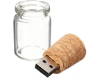 8/16/32/64GB U Disk Cute Bottle U Disk Floating Tank USB 2.0 Stick Transparent Glass Memory Stick