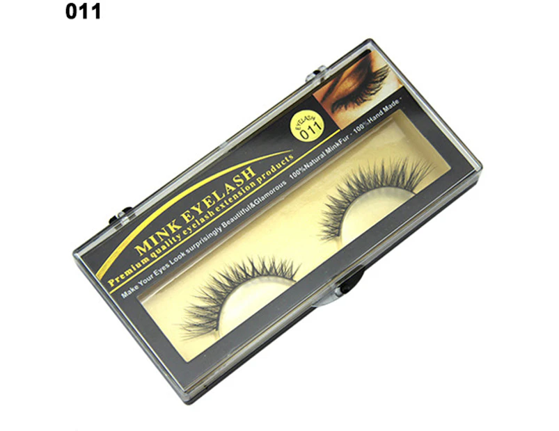 SunnyHouse 1 Pair Soft Mink Natural Long Thick False Fake Eyelashes Eye Lashes Extension - #011