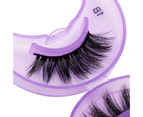 SunnyHouse 1 Pair Fake Eyelash Reusable Multiple Layers Natural Effect 3D Faux Eye Lash for Performance - Purple 1
