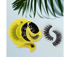 SunnyHouse 1 Pair Fake Eyelash Reusable Multiple Layers Natural Effect 3D Faux Eye Lash for Performance - Yellow 8