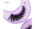 SunnyHouse 1 Pair Fake Eyelash Reusable Multiple Layers Natural Effect 3D Faux Eye Lash for Performance - Purple 1