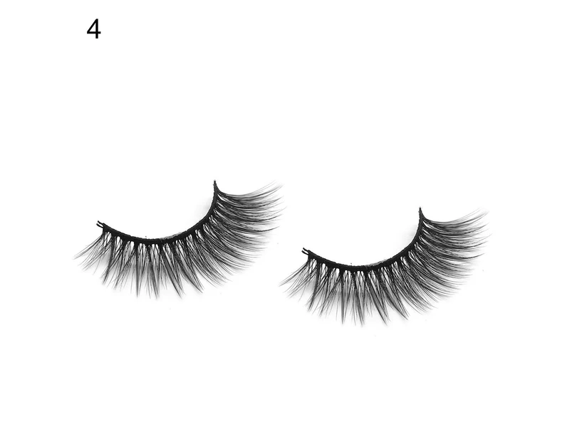 SunnyHouse 1 Pair False Eyelash 3D Effect Extension Thick Professional Makeup Individual Cluster Eyelashes for Girl - 4