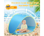 Baby Beach Tent Pool  UV Protection Infant Sun Shelters Beach Shade Tent Col.Blue