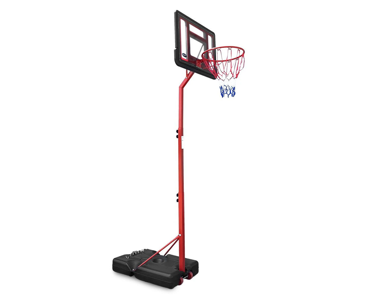 Portable Basketball Hoop Indoor Stand System Ring Net Set Outdoor 1.7m-2.6m Height Adjustable Ball Kids Genki