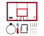 Indoor Basketball Hoop Wall Mounted Backboard Ring System Set Net Door Goals Rim Standard No.7 Balls 110 x 70cm