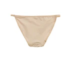 Minbaeg Sexy Bikini Briefs Pure Color Low-rise Slim Strap Bikini Panties for Women-Skin Color One Size - Skin Color
