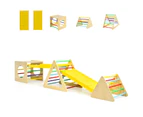 Costway 5 in 1 Toddler Playing Set Kids Climbing Triangle & Cube Play Equipment