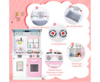 Costway 2-In-1 Kids Kitchen Playset & Dollhouse  w/Accessories Children Furniture Xmas Gift