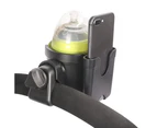2in1 Stroller Accessories Bottle Holder with Phone Holder.Multiple uses Such as Phone Holder for Bike，Bike Cup Holder，Wheelchair Accessories.