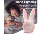 Children's Light Alarm Clock Cute Rabbit Children's Alarm Clock Creative Bedside Lamp Snooze Function, Time-Controlled Night Light