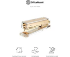 Acrylic Clear Stapler - Gold Stapler Makes a Cool Office Desk Accessory for Office, Home, or School - Uses Standard Staples
