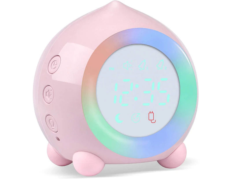 Alarm Clock Child Luminous LED Digital Lamp Alarm Clock Nightlight Girl Boys Day Night Child Volume Adjustable Snooze Alarm Clock in USB Charging
