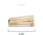 Acrylic Clear Stapler - Gold Stapler Makes A Cool Office Desk Accessory for Office, Home, or School - Uses Standard Staples