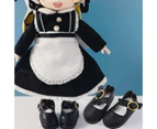 1 Pair Creative Cotton Doll Shoes Pretend Toy Stuffed Doll Black