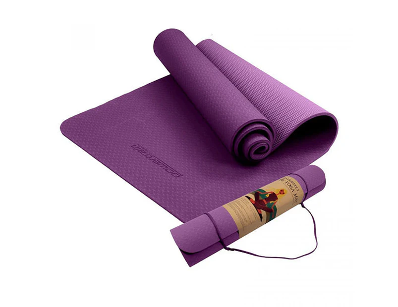 Eco Friendly Yoga Exercise Pilates Mat Tpe - Purple