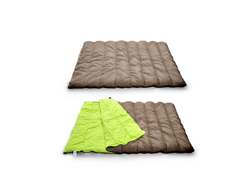 Double Camping Sleeping Bag Hiking Thermal Winter 220 X 145 Cm