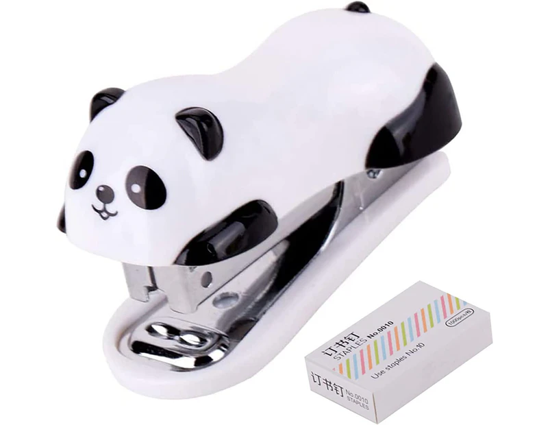 Office supplies and teacher supplies 1 pack of mini panda stapler 1000 No. 10 staples paper clips