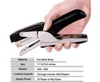 Stapler with Staples-Plier Stapler Save Power,Good for Stapling At Home School or Warehouse (Black Plier Stapler)