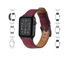 Compatible With Apple Watch Band 38-40Mm /42-44Mm, Genuine Leather Replacement Band-Red