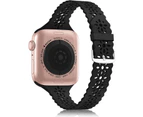 Lace Silicone Band Compatible with Apple Watch Band 38mm 40mm 42mm 44mm Women-(38/40/41MM black)