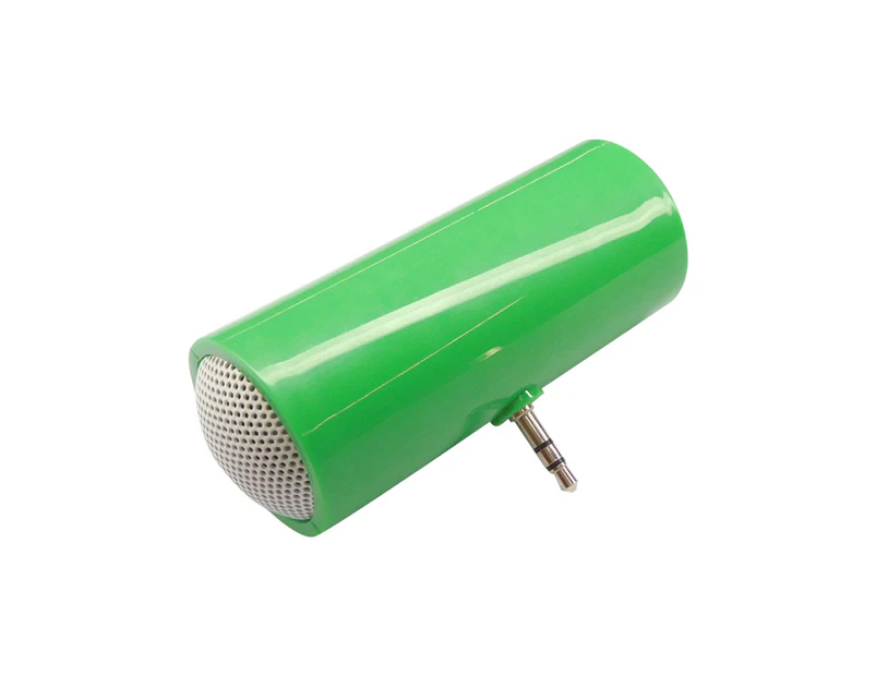 Mini Portable 3.5mm Stereo Speaker Music Sound Amplifier for Mobile Phone Tablet-Green-3