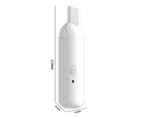 Uedai 1 Set Car Vacuum Cleaner Powerful Motor Low Noise ABS Home Car Quick Cleaning Handheld Vacuum Cleaner Birthday Gift - White