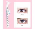 SunnyHouse Eyelash Tweezer Easy to Use Professional Stainless Steel Faux Eyelashes Makeup Tool Forceps for Girl - E