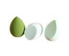 SunnyHouse 3Pcs Cosmetic Puffs Super Soft Well Elasticity Polyurethane Wet Dry Cosmetic Sponges Beauty Makeup Tools for Women - Green