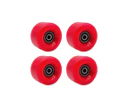 Nvuug 4/8Pcs 82A Scooter Roller Skate Skateboard Polyurethane Wheels with Bearing-Red