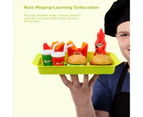 Nvuug 8Pcs/Set Miniature Hamburger Exquisite Workmanship Novel Interactive Dollhouse Kitchen Hamburger Pizza for Entertainment