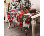 1pc Christmas Table Runner  6FT Xmas Dinner Table Flag Placemat Embroidered Table Cloth Flag Christmas Decorations Holiday Party A4