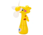 Small Upright Yellow - Hand Spray FanMini Fan with Water Spray Hand Operated Kids Mini Fan Cool Breeze Blower Spray