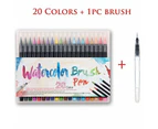 21x Watercolor Brush Pens Art Marker Drawing Painting Brush Artist Sketch Set