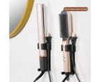 Hair Straightener Holder Punch-free High-temperature Resistant Universal Aviation Aluminum Hair Curling Iron Organizer Bathroom Accessories - Black