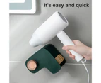 Waterproof Hair Dryer Holder Fall Prevention PP Good Weight Capacity Hair Dryer Organizer for Bathroom - Green