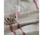 J.Elliot Cassidy 130x160cm Cotton Throw Sofa Blanket w/Tassels Sandstone/Brick