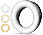 Selfie Light, Cell Phone Selfie Light, Cell Phone Ring Light, 40 Led Ring Light With 3 Stuff Brightness - 1 Pack - Black
