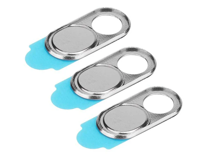Webcam Cover Pc Laptop Smartphone Privacy Film Metal Oval Pack Of 6 - Silver