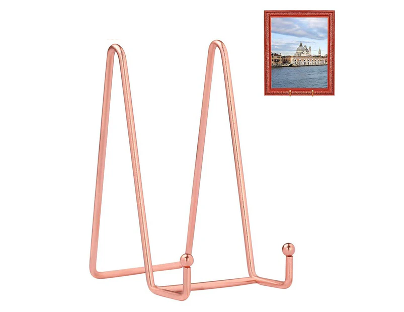 4pcs Plate Stands for Display Plate Holder Display Stand-Rose goldL