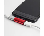 2-in-1 Splitter Type-C 3.5mm Headphone Charging Audio Adapter for Huawei Xiaomi-Silver