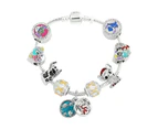 Charm Bracelet Lilo And Stitch Jewelry For Women Kids I Love You Bracelet Bestfriend Gift - Blue