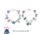 Charm Bracelet Lilo And Stitch Jewelry For Women Kids I Love You Bracelet Bestfriend Gift - Blue