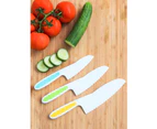 Tovla Jr. Knives for Kids 3-Piece Nylon Kitchen Baking Knife Set: Children's Cooking Knives in 3 Sizes & Colors/Firm Grip, Serrated Edges, BPA-Free Kids' K