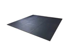 50 Pack Rubber Gym Flooring Black 1000x1000x15mm Indoor Outdoor Exercise Fitness Sport Tiles Mats Durable