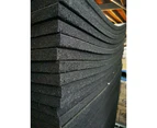 100 Pack Rubber Gym Flooring Black 1000x1000x15mm Indoor Outdoor Exercise Fitness Sport Tiles Mats Durable