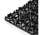 20x DIY WATSUN 3rd Gen WPC [Wooden Plastic Composite] Interlocking Decking Tiles Garden Flooring Pattern 1 Charcoal Black Colour